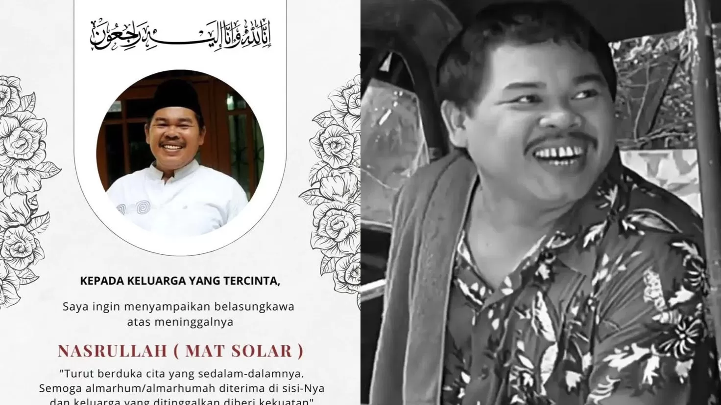 Mat Solar Meninggal Dunia Pemeran Bajaj Bajuri di Usia 62 Tahun